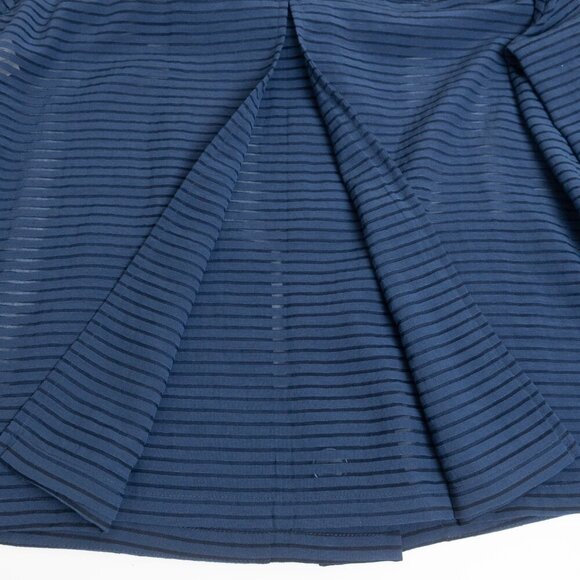 Akris Punto Navy Sheer Striped Blazer Jacket Silk Blend - Picture 12 of 16
